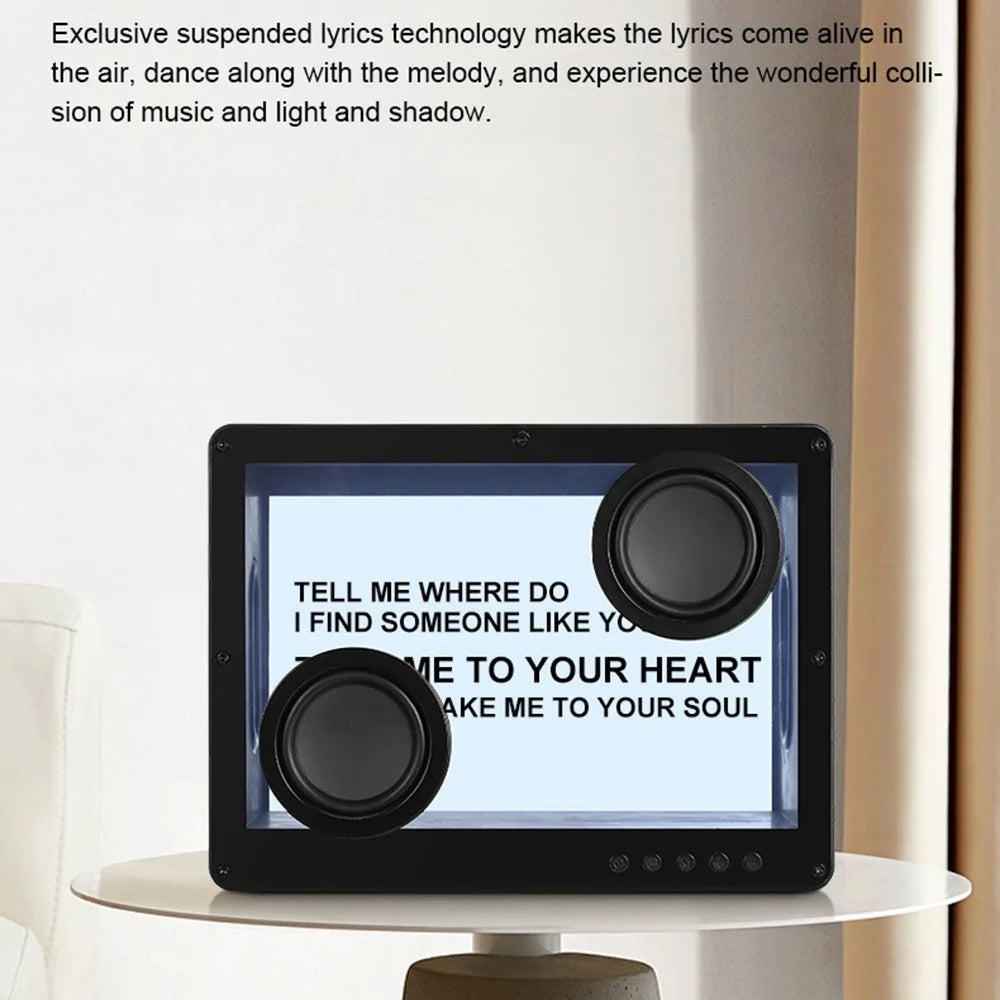 D35 Desktop Stereo Speaker HIFI Audio Bluetooth-Compatible TF AUX Subwoofer with Floating Lyrics Display - 4