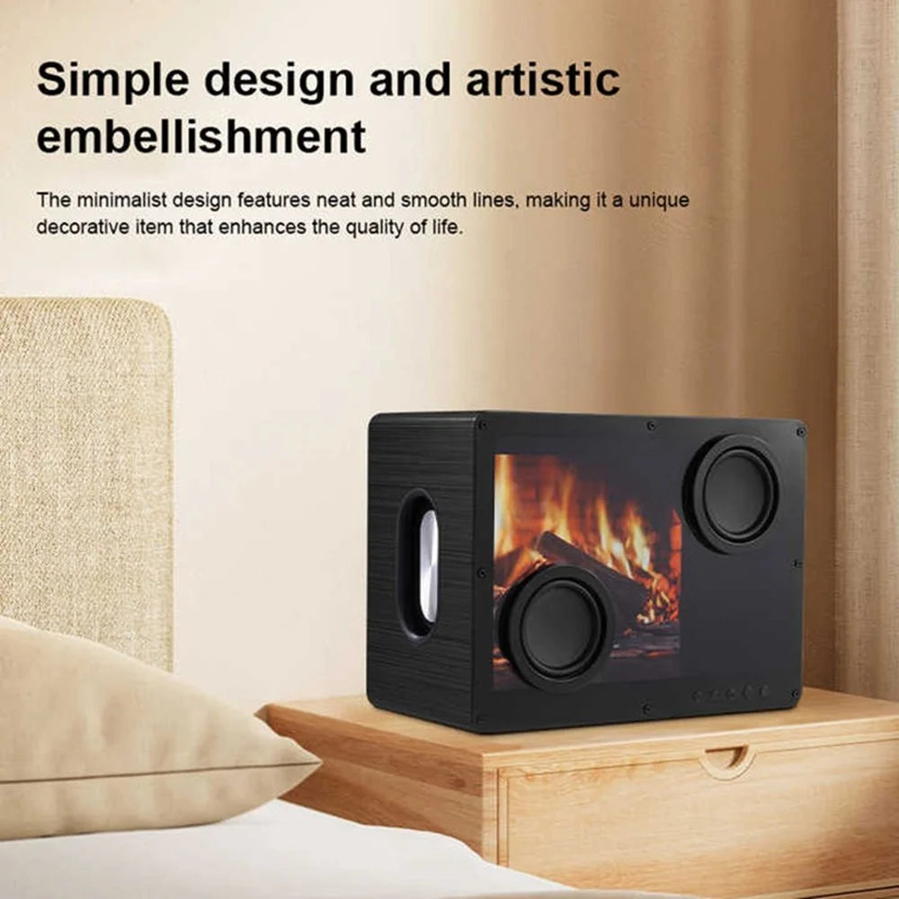 D35 Desktop Stereo Speaker HIFI Audio Bluetooth-Compatible TF AUX Subwoofer with Floating Lyrics Display - 6