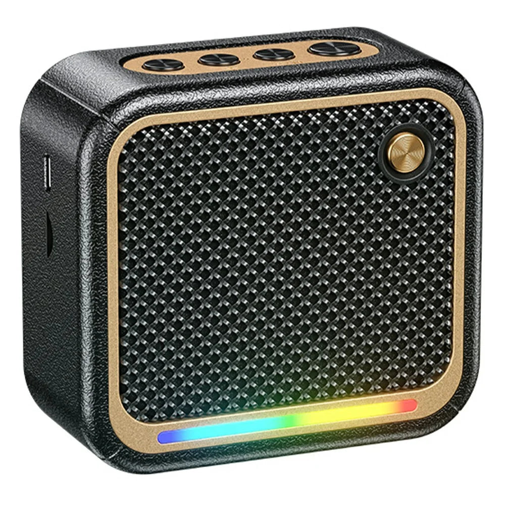 WEKOME WD-06 Jazz Portable Bluetooth-compatible Speaker RGB Lighting Full Range Loudspeaker - Black - 1