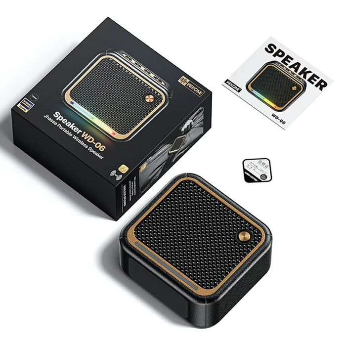 WEKOME WD-06 Jazz Portable Bluetooth-compatible Speaker RGB Lighting Full Range Loudspeaker - Black - 7