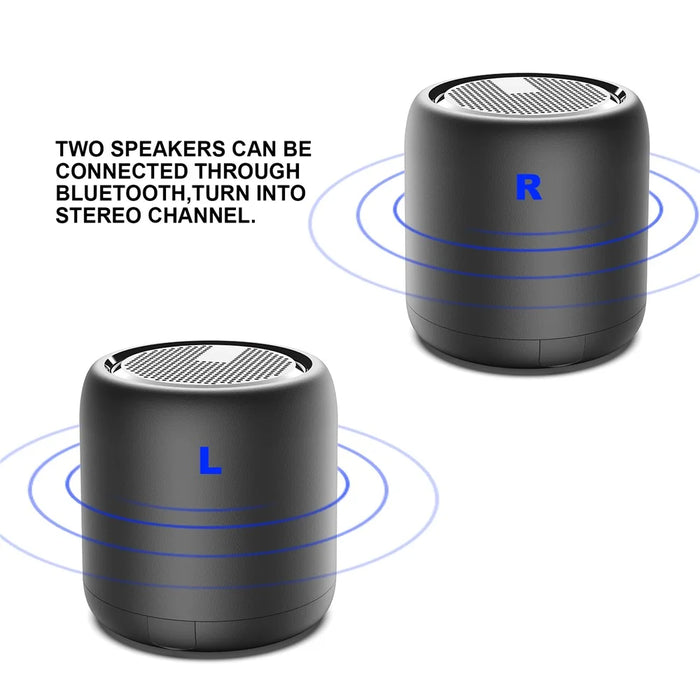 F11 Portable Speaker TWS Wireless Mini Subwoofer Outdoor Waterproof IPX4 for Home / Travel - Black - 6
