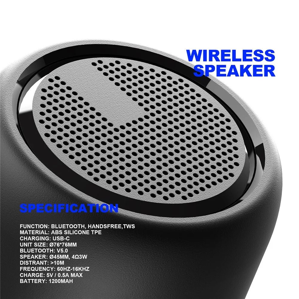 F11 Portable Speaker TWS Wireless Mini Subwoofer Outdoor Waterproof IPX4 for Home / Travel - Black - 7