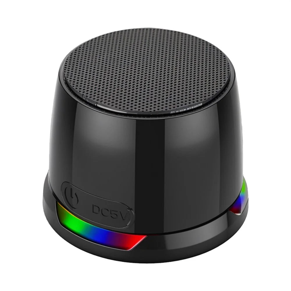 CX100 Phone Tablet Computer Magnetic Bluetooth-Compatible Speaker Portable Bass Subwoofer with Atmosphere Light - 1