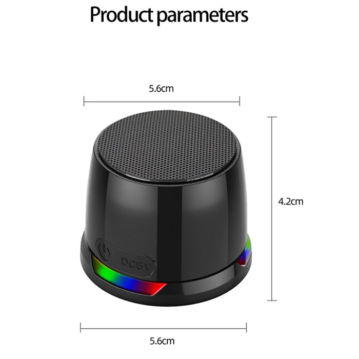 CX100 Phone Tablet Computer Magnetic Bluetooth-Compatible Speaker Portable Bass Subwoofer with Atmosphere Light - 7
