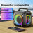 ZEALOT-PT01 Portable 30W Bluetooth-Compatible Speaker Enhanced Bass Waterproof Wireless Loudspeaker - Black - 3