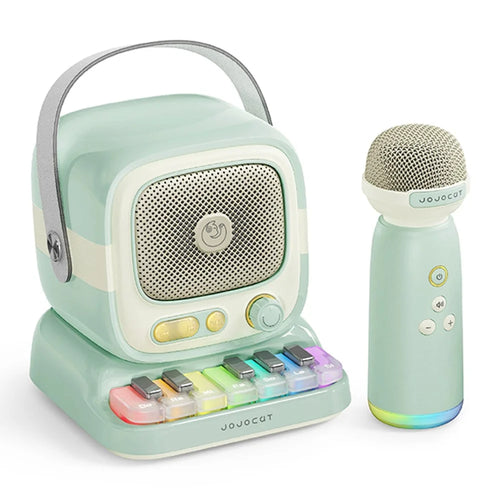 JOJOCAT C60 Mini Bluetooth-compatible Speaker with Piano Keyboard and Wireless Microphone for Home Outdoor Karaoke System - Green - 1