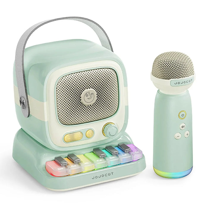 JOJOCAT C60 Mini Bluetooth-compatible Speaker with Piano Keyboard and Wireless Microphone for Home Outdoor Karaoke System - Green - 1