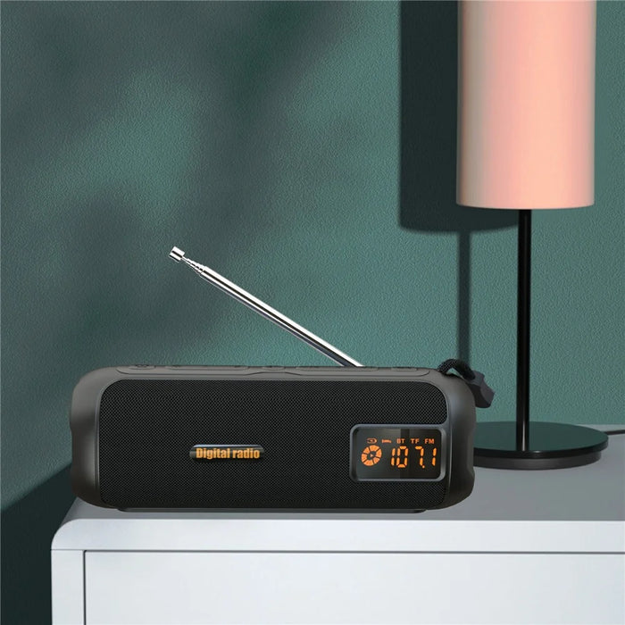 P12A 10W Stereo Outdoor Bluetooth-compatible Speaker with LED Display FM  /  AM Radio Support TF Card - 6