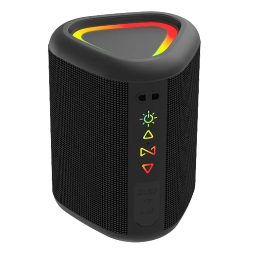 CYBORIS S1 Portable Speaker Bluetooth-compatible 15W IPX6 Waterproof RGB Subwoofer - Black - 1