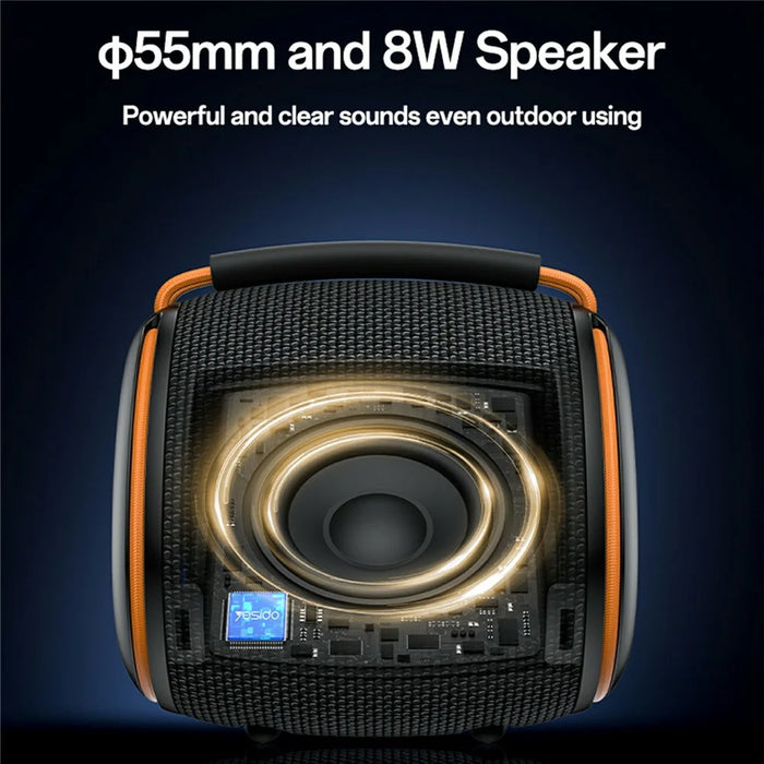 YESIDO YSW40 8W Portable Subwoofer TWS Bluetooth-compatible Wireless Speaker with RGB Light - 5