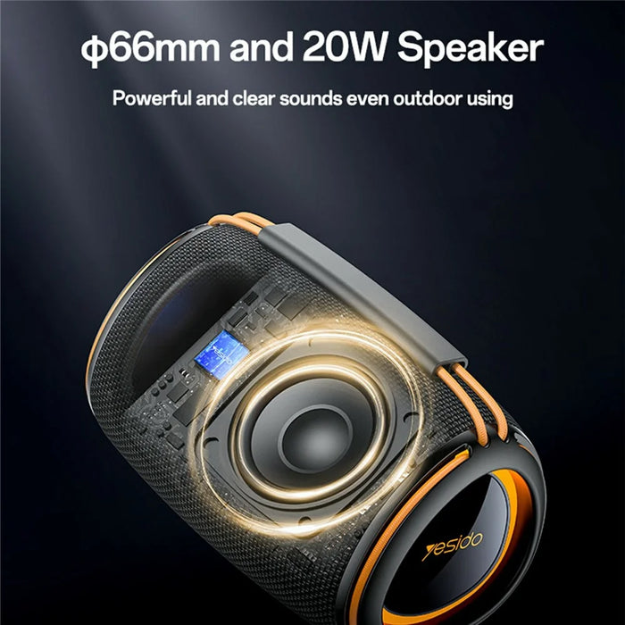 YESIDO YSW39 Multi Mode Playback Bluetooth-compatible Speaker 20W Powerful Sound RGB Lighting Subwoofer - 5