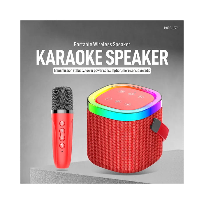 KONFULON F27 Dual 8W Driver Bluetooth-compatible Speaker with Microphone Wireless Audio System - Red - 2