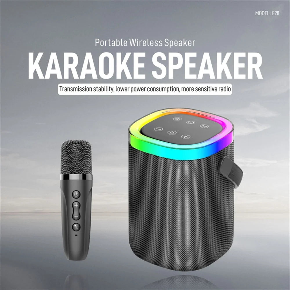 KONFULON F28 10W Wireless Speaker 1800mAh Battery Capacity Portable Speaker with Mic for Home / Outdoor - Black - 2