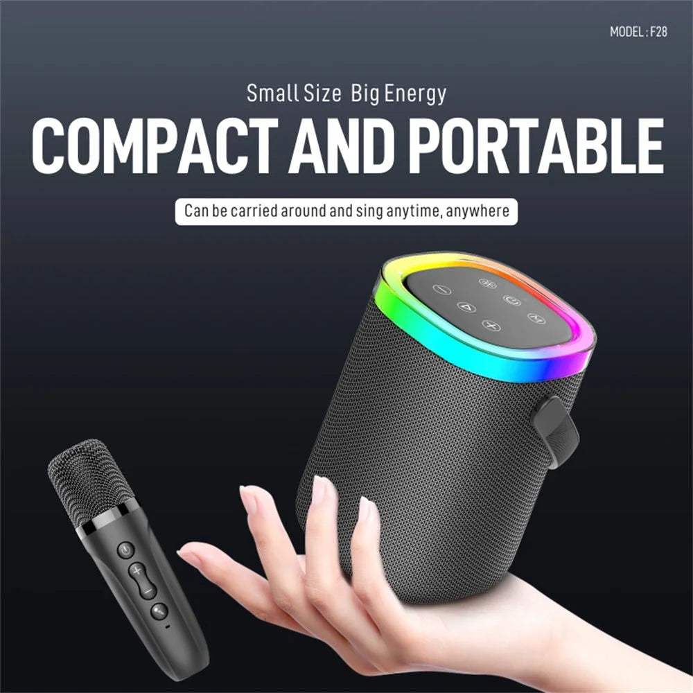 KONFULON F28 10W Wireless Speaker 1800mAh Battery Capacity Portable Speaker with Mic for Home / Outdoor - Black - 6
