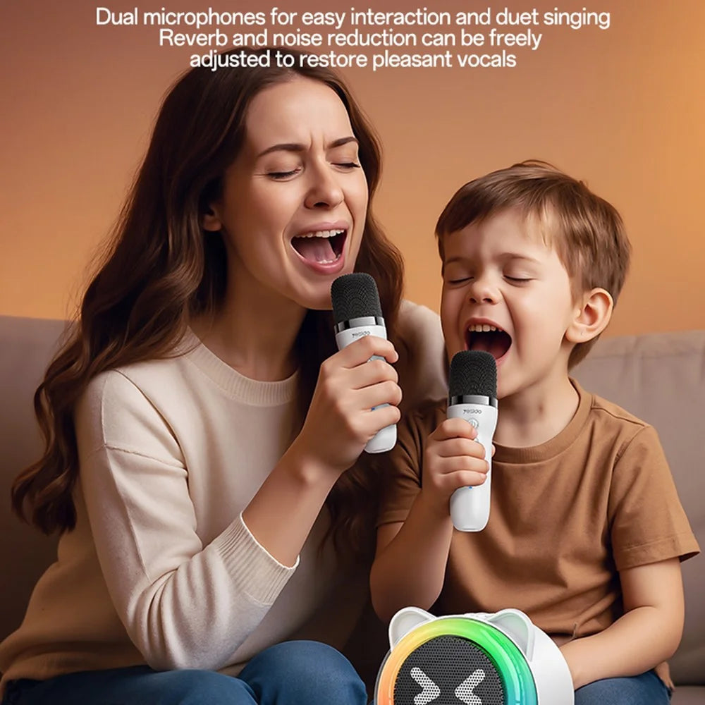 YESIDO YSW36 Cute Ears Design 5W Bluetooth-compatible Karaoke Speaker with Dual Microphone for Children Entertainment - 3