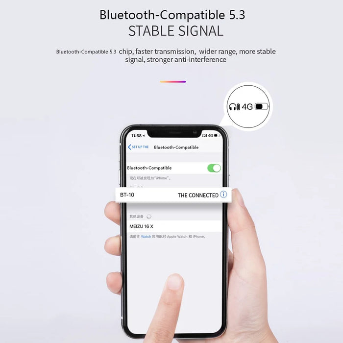 BT-10 Mini Portable Speaker Bluetooth-Compatible Subwoofer Phone Stand Long Playtime Bass Boost - 5