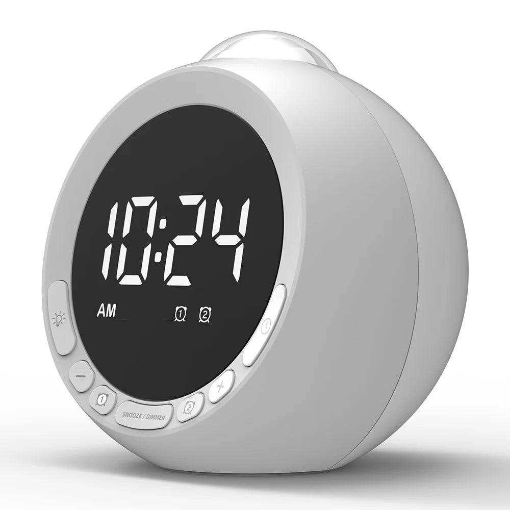 F4006 Multifunctional Alarm Clock with Starry Sky Projector + Bluetooth-Compatible Speaker Built-in Battery - 2