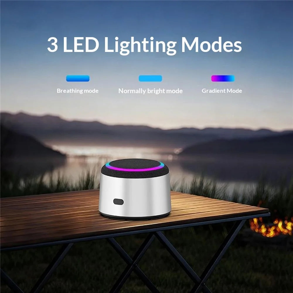 H11 TWS Bluetooth-compatible Speaker RGB Lighting 15W Wireless Charging Magnetic Phone Stand - Silver - 4