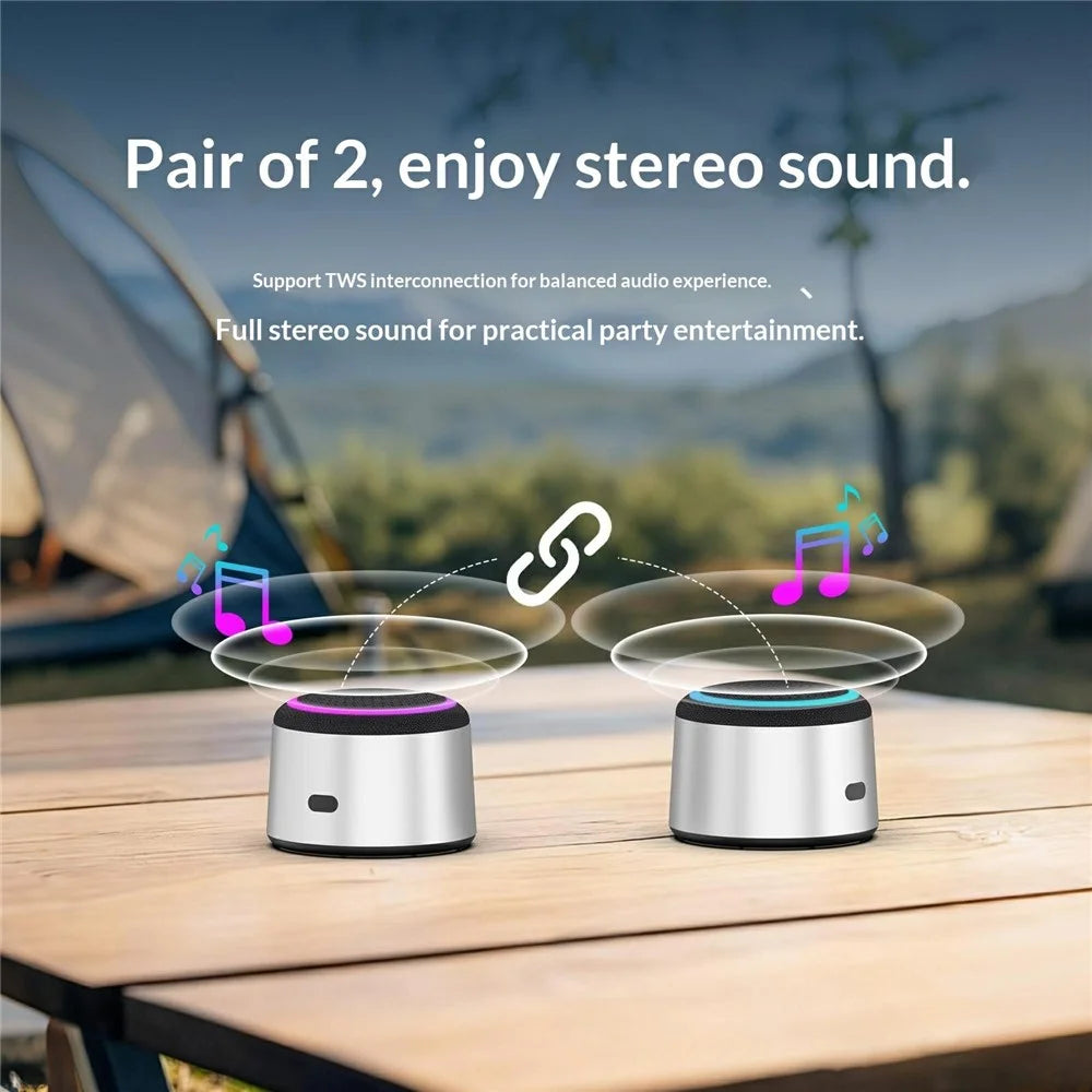H11 TWS Bluetooth-compatible Speaker RGB Lighting 15W Wireless Charging Magnetic Phone Stand - Silver - 6