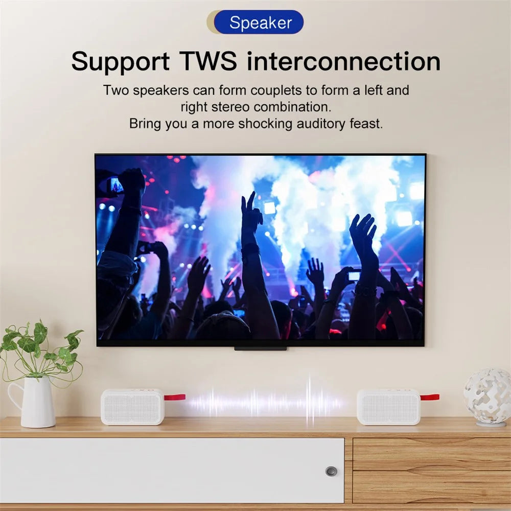 TWS Surround Stereo Bluetooth-Compatible Speaker F14 Outdoor Wireless Mini Subwoofer with USB-C Charging - 3