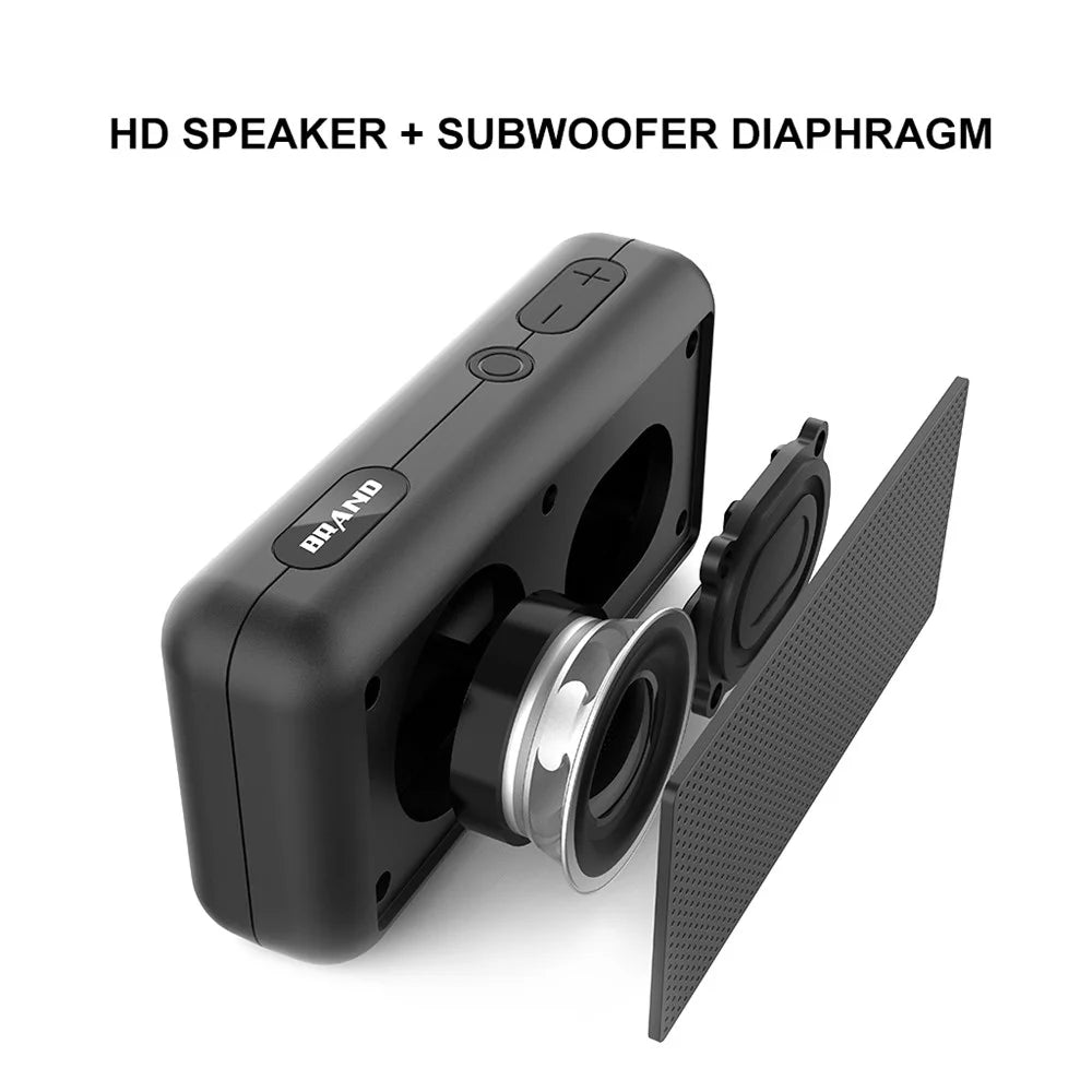 Bluetooth-Compatible Speaker F0 Outdoor Wireless Mini Subwoofer with HIFI Sound Portable Speaker - Black - 5