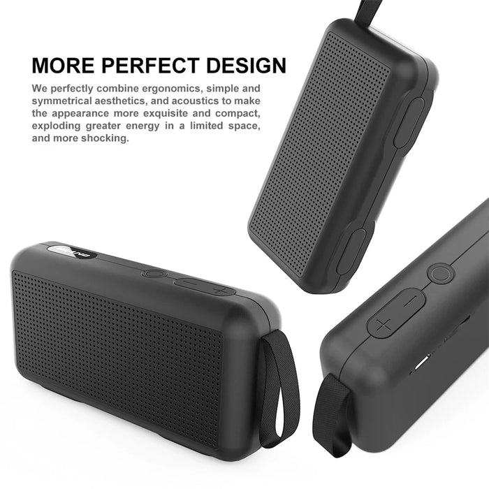 Bluetooth-Compatible Speaker F0 Outdoor Wireless Mini Subwoofer with HIFI Sound Portable Speaker - Black - 7