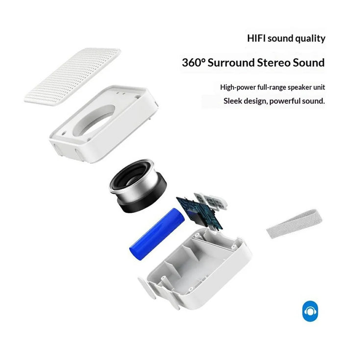 F12 Bluetooth-Compatible Speaker HIFI 360° Surround Sound Outdoor Wireless Mini Subwoofer - White - 4
