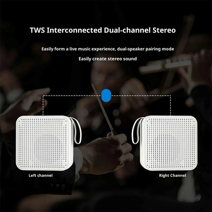 F12 Bluetooth-Compatible Speaker HIFI 360° Surround Sound Outdoor Wireless Mini Subwoofer - White - 7