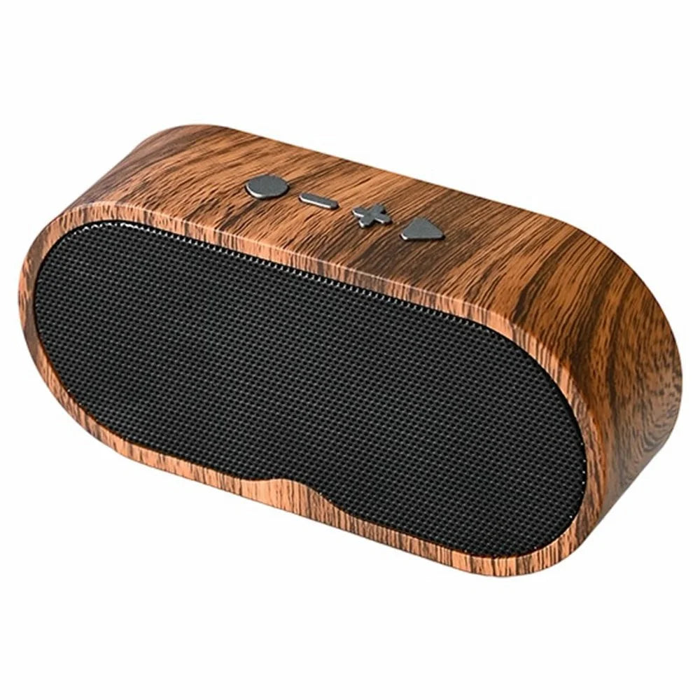 Clear Sound Bluetooth-Compatible Speaker F3 Outdoor Wireless Mini Subwoofer Long Battery Life for Home Travel - Wood - 1
