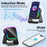 027 Induction Bluetooth-Compatible Speaker RGB Light Charger Station Desktop Phone Stand - Black - 6