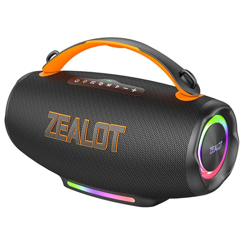 ZEALOT S167 100W Portable Bluetooth-Compatible Speaker IPX5 Waterproof Outdoor Wireless Subwoofer with Colorful RGB Lights - Black - 1