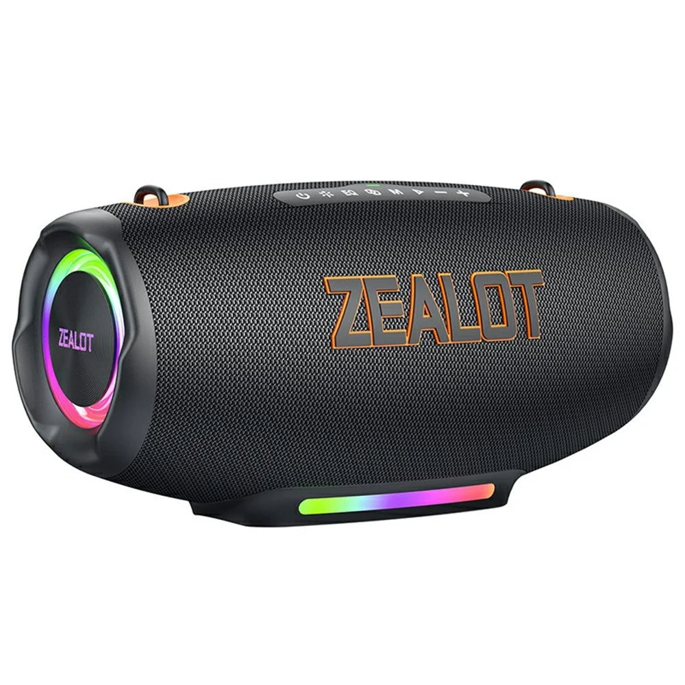 ZEALOT S127 100W Outdoor Portable Bluetooth-Compatible Speaker 24000mAh RGB Light Subwoofer - Black - 1