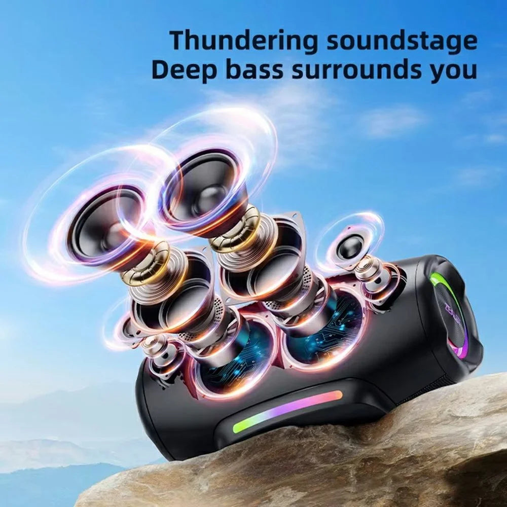 ZEALOT S127 100W Outdoor Portable Bluetooth-Compatible Speaker 24000mAh RGB Light Subwoofer - Black - 2