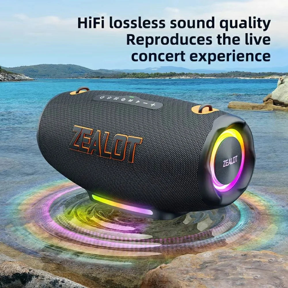 ZEALOT S127 100W Outdoor Portable Bluetooth-Compatible Speaker 24000mAh RGB Light Subwoofer - Black - 3