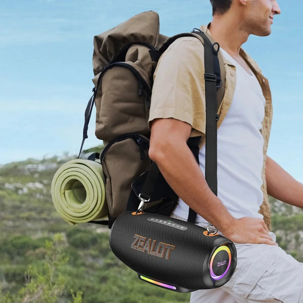 ZEALOT S127 100W Outdoor Portable Bluetooth-Compatible Speaker 24000mAh RGB Light Subwoofer - Black - 6