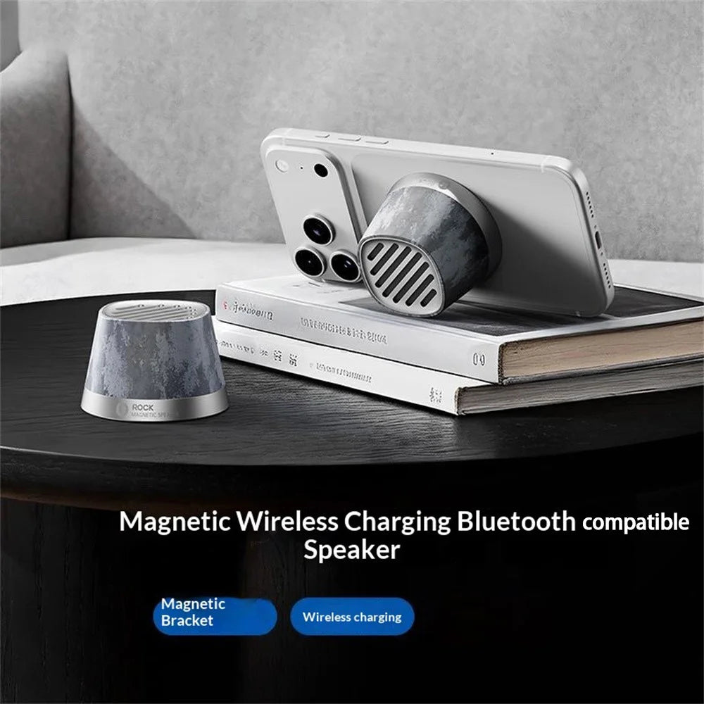 ROCK 15W Fast Charging Magnetic Wireless Charging Bluetooth-Compatible Speaker 360° Surround Sound Speaker - 2