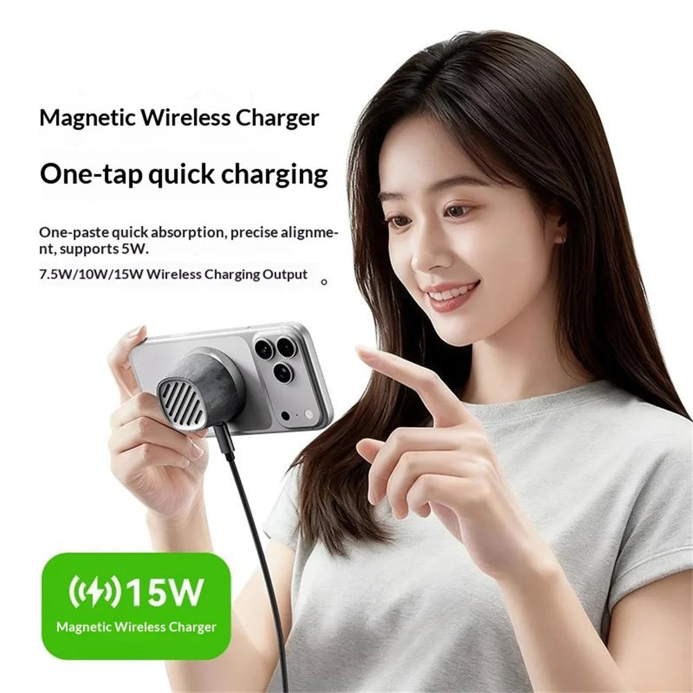 ROCK 15W Fast Charging Magnetic Wireless Charging Bluetooth-Compatible Speaker 360° Surround Sound Speaker - 4