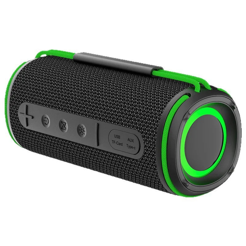 H30 Waterproof Bluetooth-compatible Speaker 20W Dual Drivers Portable Outdoor RGB Subwoofer - Black - 1