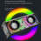 V8 Transparent Mecha Desktop Bluetooth-compatible Speaker 10W Powerful Bass Portable Soundbar with RGB Light - White - 5
