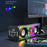 V8 Transparent Mecha Desktop Bluetooth-compatible Speaker 10W Powerful Bass Portable Soundbar with RGB Light - White - 6