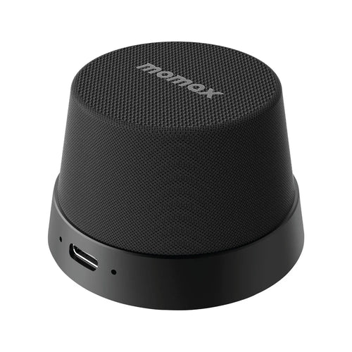 MOMAX 1-Vibe Go BS6 Magnetic Wireless Speaker with Phone Stand Function Portable Audio Speaker IPX6 Waterproof for Home / Outdoor - Black - 1