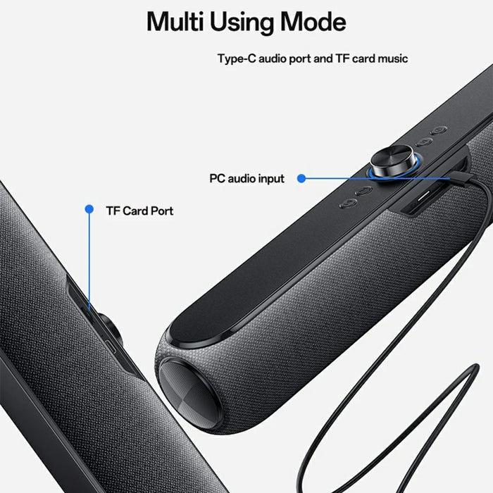 YESIDO YSW42 Wireless Bluetooth-compatible Speaker HiFi Sound Portable 20W Desktop Soundbar Support TF Card - Black - 4