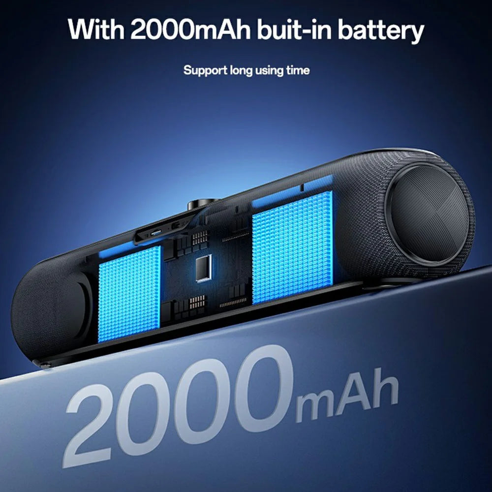 YESIDO YSW42 Wireless Bluetooth-compatible Speaker HiFi Sound Portable 20W Desktop Soundbar Support TF Card - Black - 5