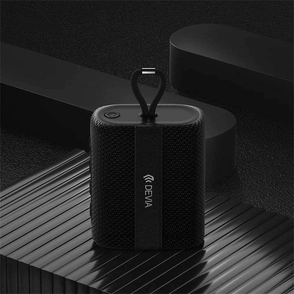 DEVIA EM503 Star Series O-A2 Portable Bluetooth-Compatible Speaker with Lanyard HiFi Sound Speaker - Black - 3