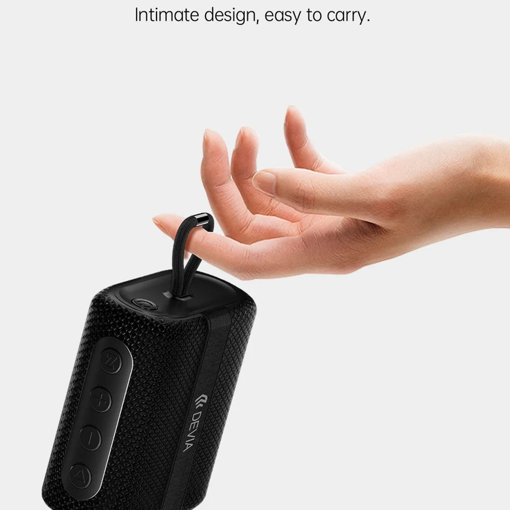 DEVIA EM503 Star Series O-A2 Portable Bluetooth-Compatible Speaker with Lanyard HiFi Sound Speaker - Black - 6