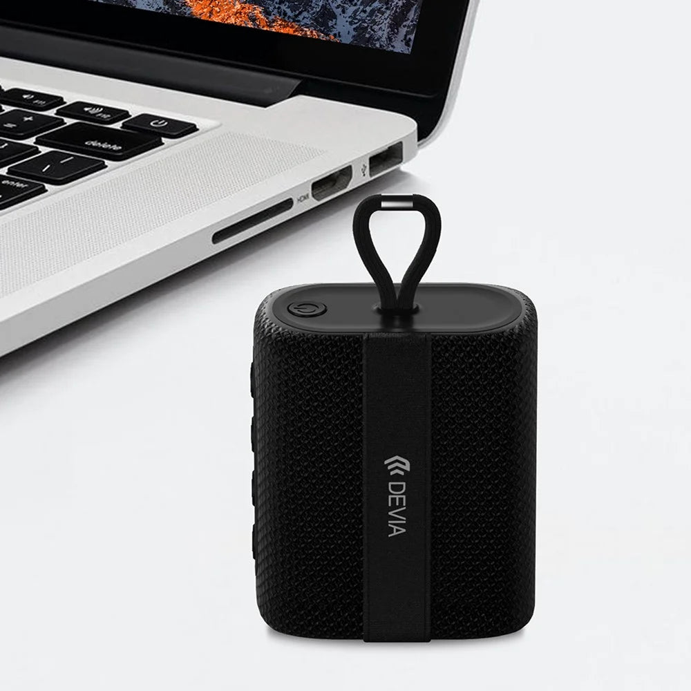 DEVIA EM503 Star Series O-A2 Portable Bluetooth-Compatible Speaker with Lanyard HiFi Sound Speaker - Black - 7