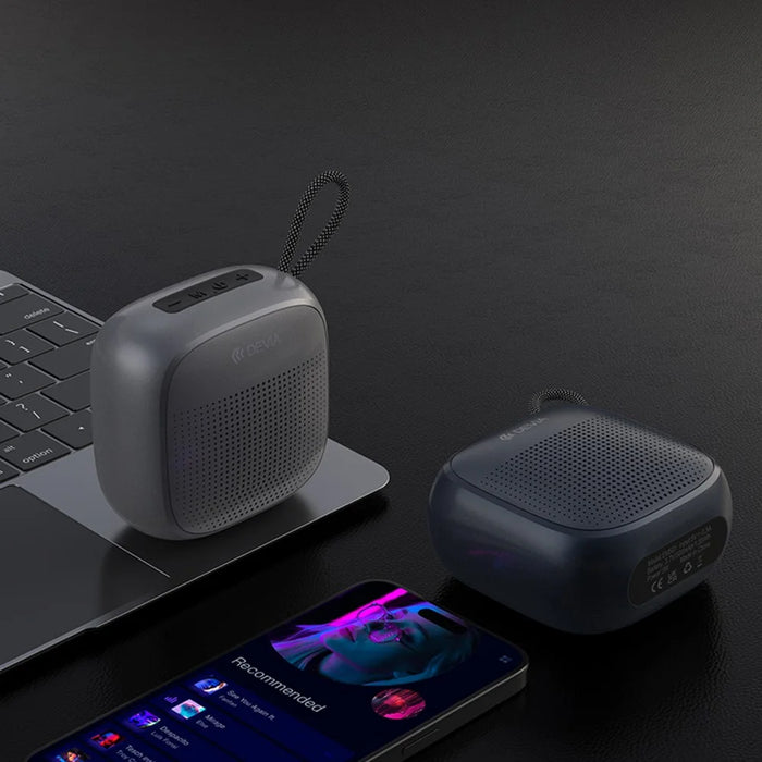 DEVIA Sound Lite2 Wireless Bluetooth-compatible Speaker with Lanyard Dual Driver HiFi Bass Stereo Subwoofer - Tarnish - 3
