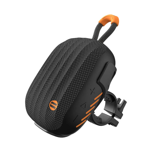 CS23 Plus Bluetooth-compatible Speaker for Bike Motorcycle IPX7 Waterproof Outdoor Cycling Subwoofer with RGB Light - Black+Orange Yellow - 1