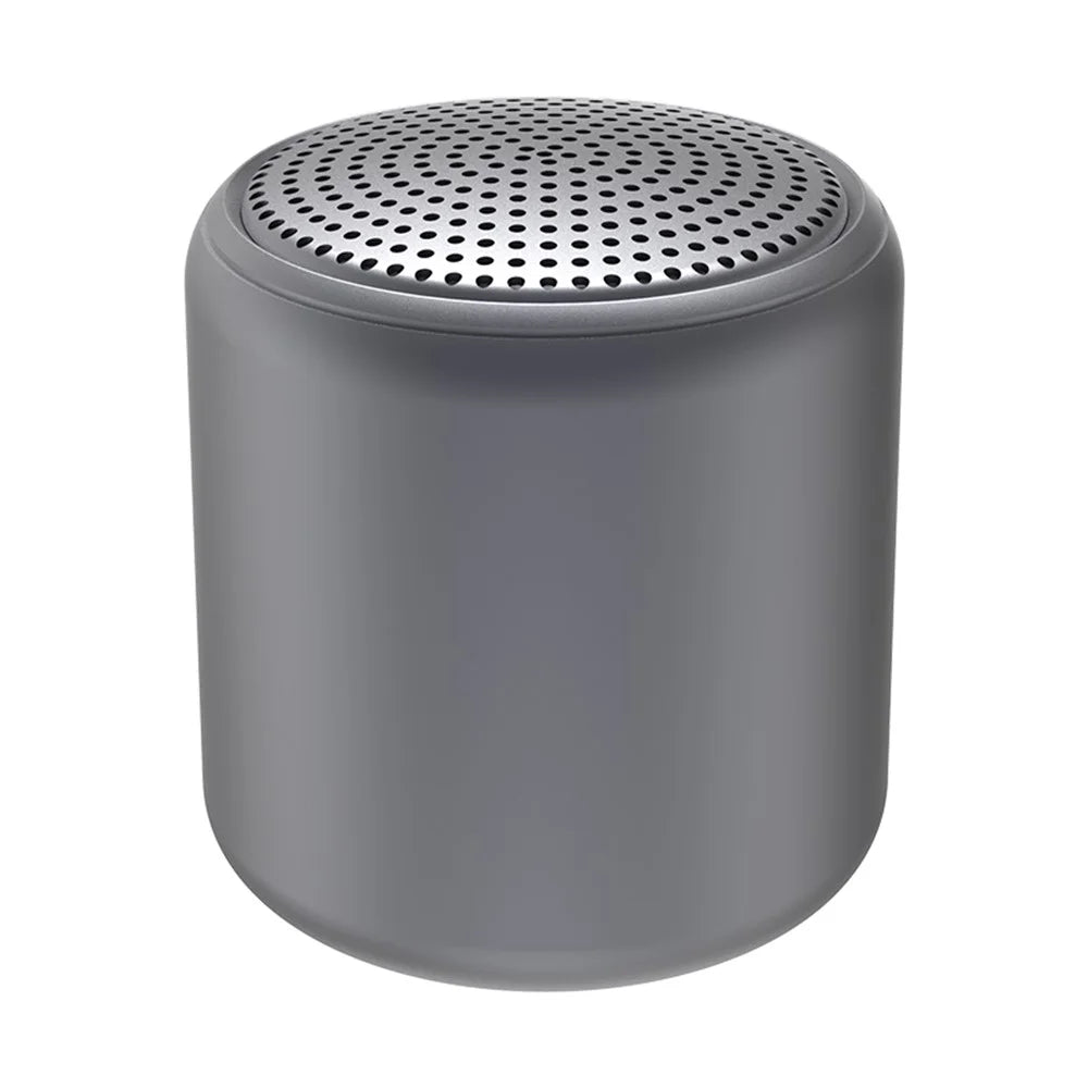 Mini Portable TWS Bluetooth-compatible Wireless Stereo Sound Macaroon Round Speaker - Titanium Grey - 1