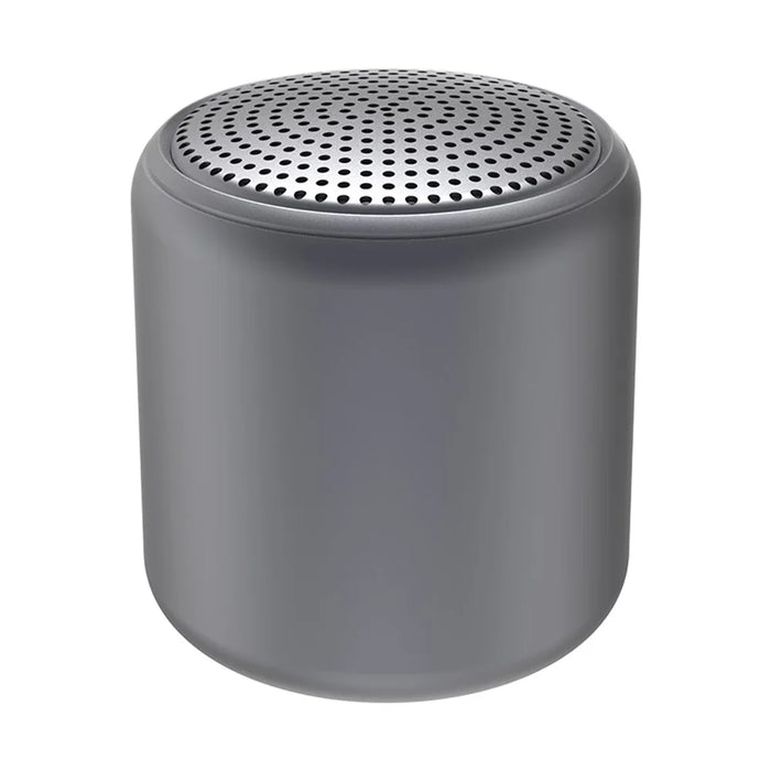 Mini Portable TWS Bluetooth-compatible Wireless Stereo Sound Macaroon Round Speaker - Titanium Grey - 1